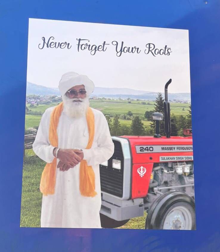 Founder Satnam Sidhu pictured on the family farm that shaped his early values